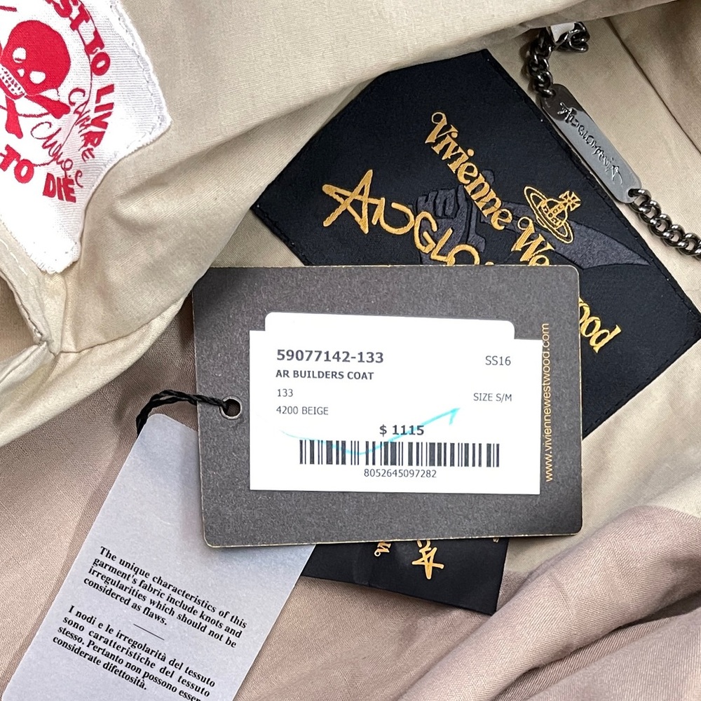 Vivienne Westwood “ACTIVE RESISTANCE TO PROPAGANDA” TRENCH COAT NWT SS16 - Picture 11 of 13